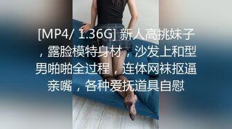 [MP4/ 1.36G] 新人高挑妹子，露脸模特身材，沙发上和型男啪啪全过程，连体网袜抠逼亲嘴，各种爱抚道具自慰