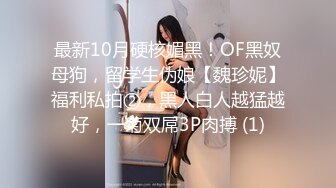 最新10月硬核媚黑！OF黑奴母狗，留学生伪娘【魏珍妮】福利私拍②，黑人白人越猛越好，一菊双屌3P肉搏 (1)